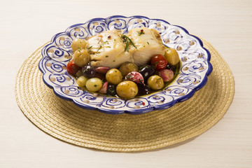 A typical Portuguese dish with codfish called Bacalhau do Porto