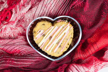 Cookie in heart shape
