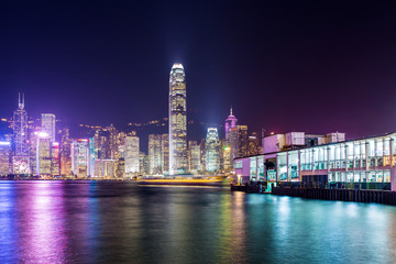 Hong Kong city at night