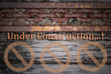 Old wood and rust chain background