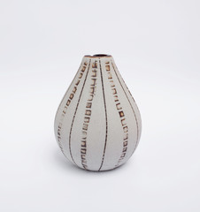 Flower vase design on white background