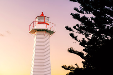 Cleveland lighthouse in the late afternoon. Brisbane, Queensland, Australia.