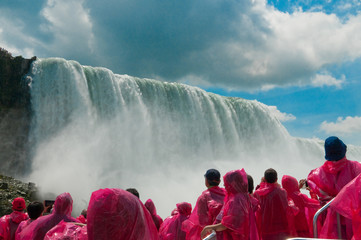 Fototapeta premium Tourist at Niagara Falls, Ontario, Canada