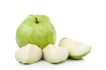 guava fruit on white background