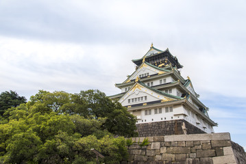 Osaka Castle in Osaka, Japan.