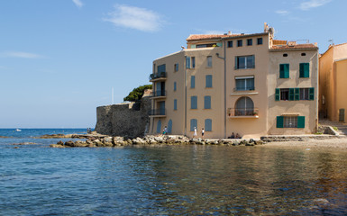 Awesome and very colorful houses in Saint-Tropez in France