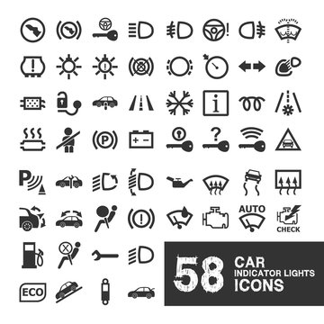 Car Indicator Lights Icons