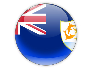 Round icon with flag of anguilla