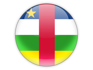 Round icon with flag of central african republic