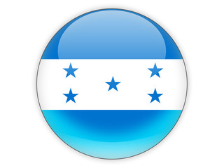 Round icon with flag of honduras