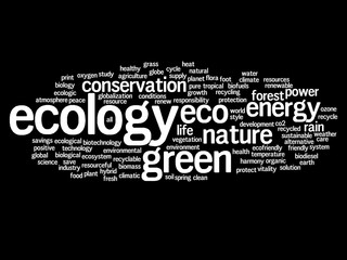 Fototapeta premium Conceptual ecology word cloud