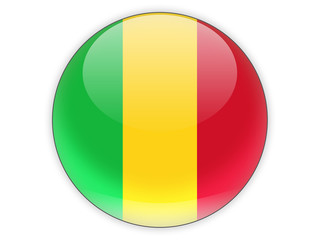 Round icon with flag of mali