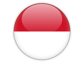 Round icon with flag of monaco