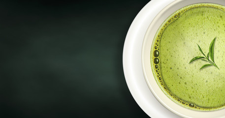 Food and Beverage, tea and coffee menu illustration