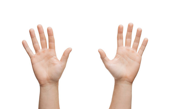 two man hands waving hands