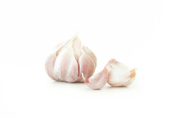 garlic isolated on white background