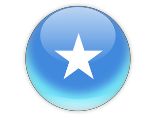 Round icon with flag of somalia