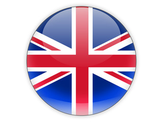 Round icon with flag of united kingdom