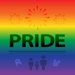 abstract background of pride celebration in colorful rainbow bac
