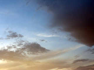 Image of sky clouds orange