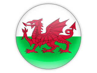 Round icon with flag of wales