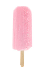 pink popsicle isolated on white background