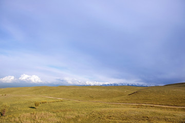 Field and mountines view