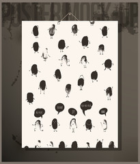 Poster - Fingerprint crowd