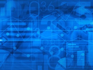 financial business blue background