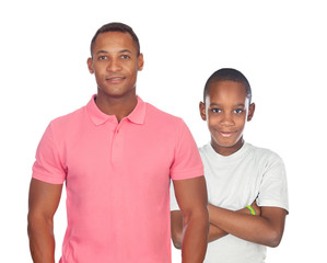 African father and son isolated