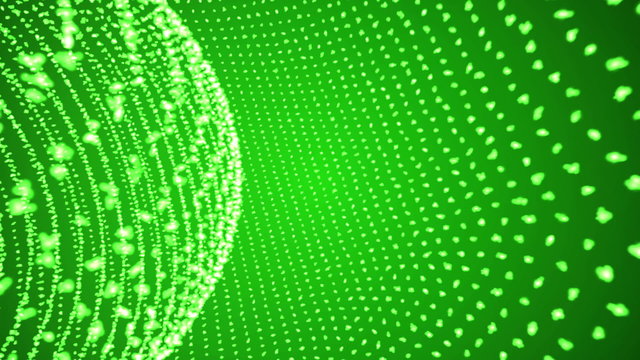 rotation of the hemispheres. animated background. computer graphics green. Looping without breaks