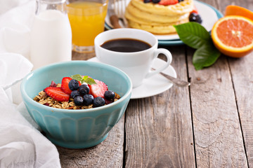 Breakfast bowl with homemade granola