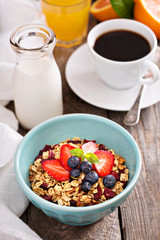 Breakfast bowl with homemade granola