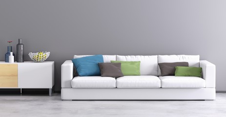 Sofa im Wohnraum