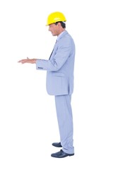 businessman with helmet