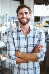 Obraz premium Selfassured waiter smiling 