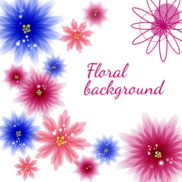 Floral greeting card background