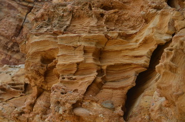 Structure of a cliff wall