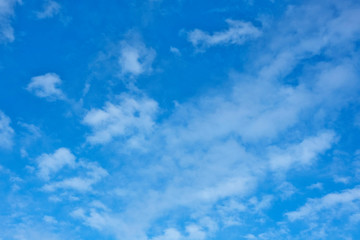 Soft white clouds in blue sky