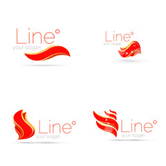 Abstract wave line logo