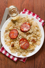duck rice with smoked sausages