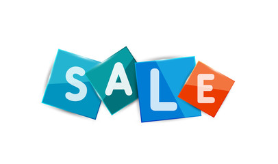 Sale word label banner