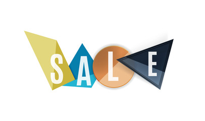Sale word label banner