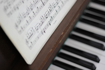 Noten auf Klavier