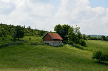 Fototapeta na wymiar Mountain village house