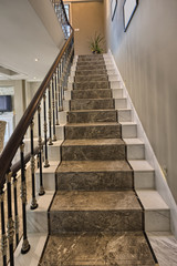 luxury house stairs and decoration