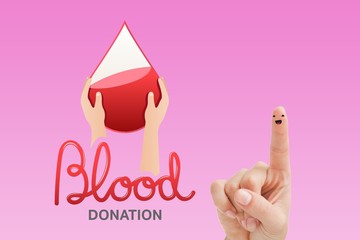 Composite image of blood donation