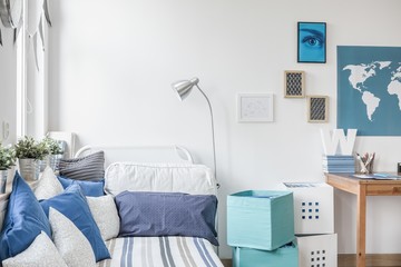 Designed teen boy bedroom - obrazy, fototapety, plakaty