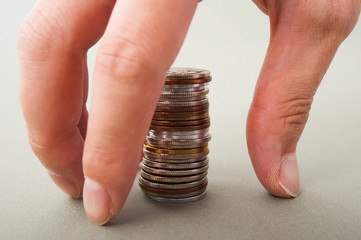 重なっているお金