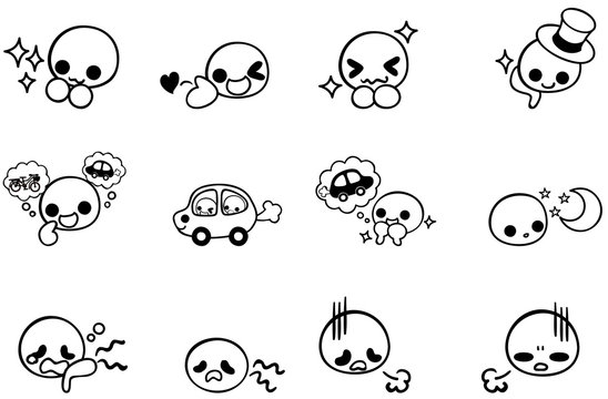 Various cute face icons